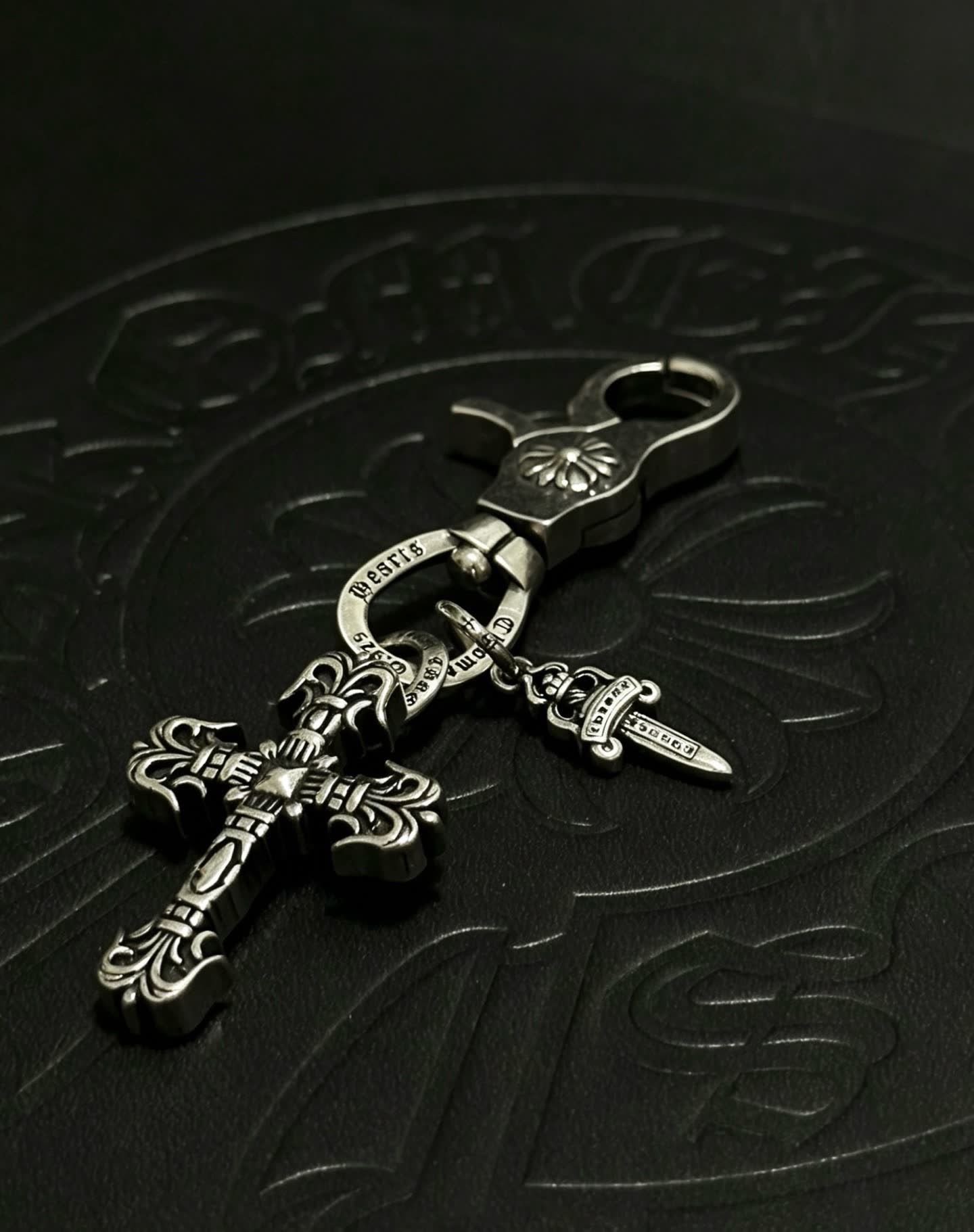 Chrome Hearts Buckle Cross Keychain